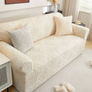 3D Damask Jacquard Stretch Sofa Cover Thick Polar Fleece Couch Slipcover with Straps by Slipcover KAS™