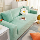 3D Leaves Jacquard Couch Slipcovers Non-Slip Cozy Stretchy Couch Covers for Sectional by Slipcover KAS™