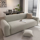 Modern Textured Stretch Sofa Cover, Plush Fleece Sofa Slipcover with 3D Stripe Texture by Slipcover KAS™