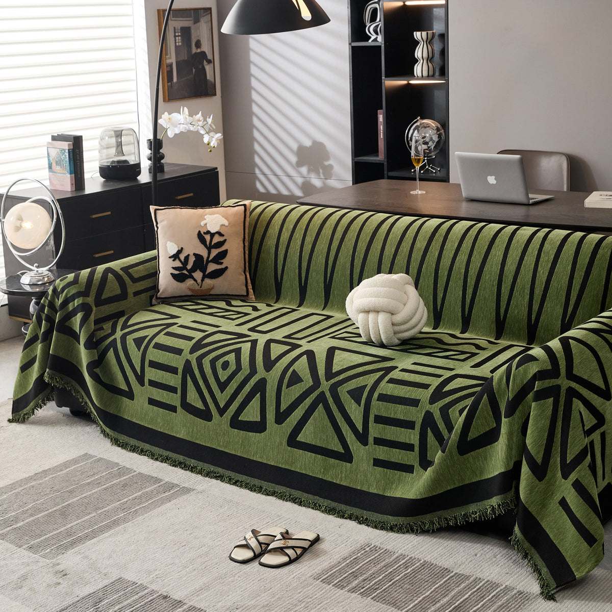 Boho Chenille Sofa Throw Covers Sectional Sofa Couch Cover Sofa Protector Covers, photo 27 of 40