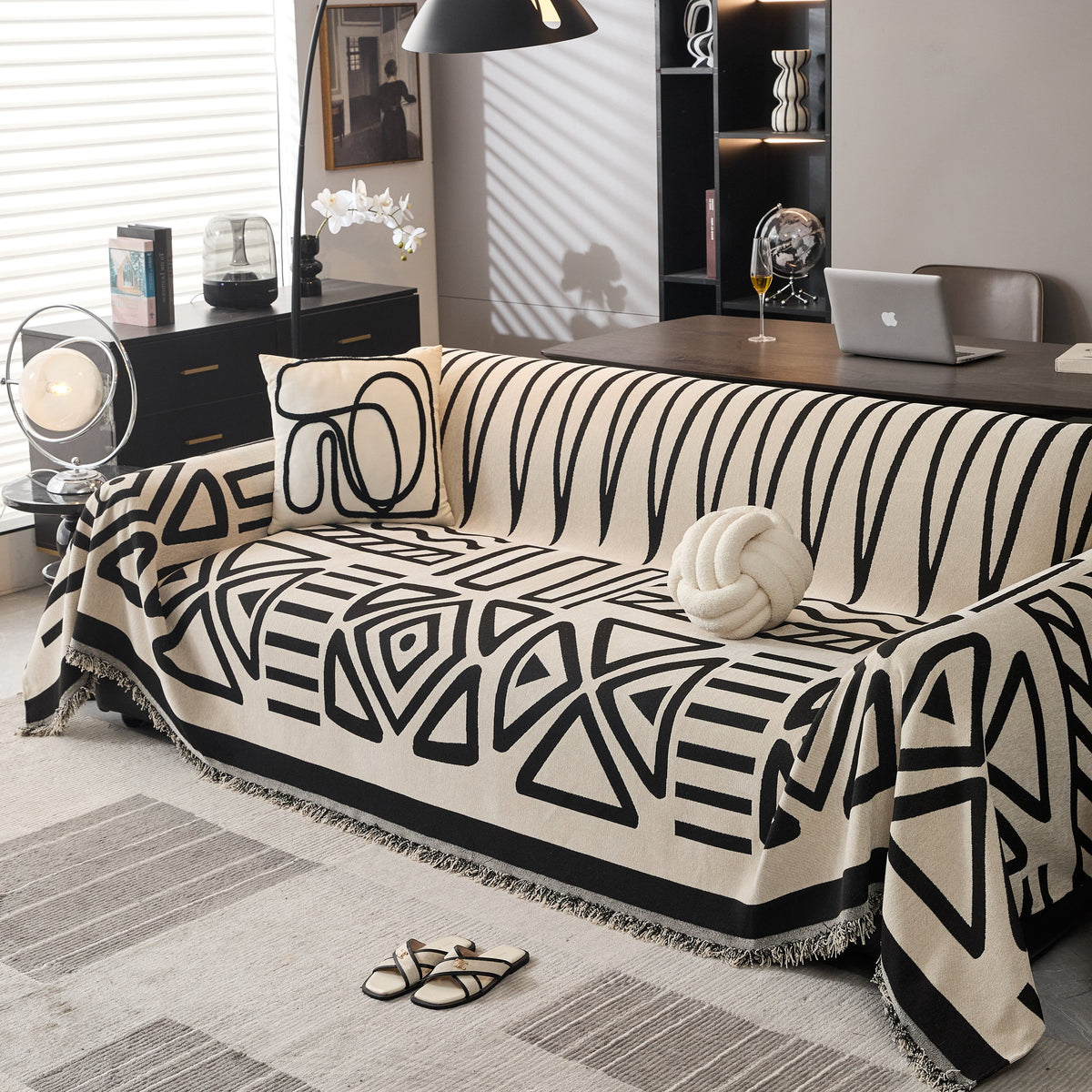 Boho Chenille Sofa Throw Covers Sectional Sofa Couch Cover Sofa Protector Covers, photo 26 of 40