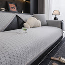 Houndstooth Ice Silk Breathable Sofa Cover, Modern Non-Slip Summer Couch Protector