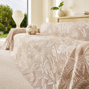 Tropical Botanical Leaf Texture Furniture Protector Blanket Soft Breathable Sofa Cover