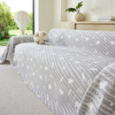 Soft Breathable Sofa Cover Blanket,Botanical Embossed Furniture Protector Throw Cover