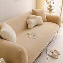 Soft Plush Warm Sofa Cover Stretchable Cozy Velvet Couch Protector for Fall & Winter