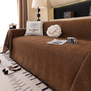 Solid Color Chenille Sofa Cover Blanket Furniture Covers for Sofas and Loveseats