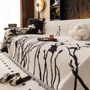 Modern Abstract Floral Sofa Throw Blanket, Decor Furniture Protector for Living Room
