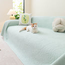 Cooling Embossed Botanical Couch Cover, Soft Ice Silk Furniture Protector for Sofa by Slipcover KAS™