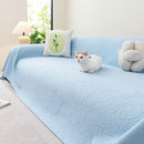 Cooling Embossed Botanical Couch Cover, Soft Ice Silk Furniture Protector for Sofa by Slipcover KAS™