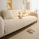 Ribbed Washable Sofa Cover, High Stretch Striped Couch Slipcover with Tie Straps by Slipcover KAS™