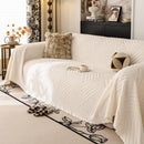 Plush Fleece Washable Sofa Throw Blanket, Soft & Cozy Furniture Protector for Couch