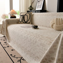Sofa Cover Throw with Subtle Textured Stripes Lightweight Smooth Couch Slipcover