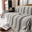 Luxury Cozy Chenille Sofa Cover Throw, Elegant Striped Soft Textured Couch Blanket by Slipcover KAS™