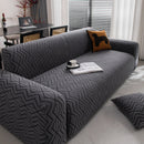 Modern Geometric Jacquard Sofa Slipcover, High Stretch 1-Piece Textured Couch Cover by Slipcover KAS™