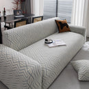 Modern Geometric Jacquard Sofa Slipcover, High Stretch 1-Piece Textured Couch Cover by Slipcover KAS™