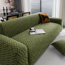 Modern Geometric Jacquard Sofa Slipcover, High Stretch 1-Piece Textured Couch Cover by Slipcover KAS™