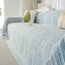 Summer Cooling Ice Silk Sofa Cover, Textured Stripe Soft Breathable Couch Throw Cover by Slipcover KAS™