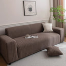 Plush Fleece Sofa Slipcover with 3D Wheat Pattern, Cozy High-Stretch Couch Cover by Slipcover KAS™