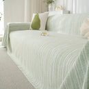Summer Cooling Ice Silk Sofa Cover, Textured Stripe Soft Breathable Couch Throw Cover by Slipcover KAS™