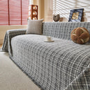 Textured Plaid Couch Throw Cover, Modern Decorative Sectional Furniture Covers by Slipcover KAS™