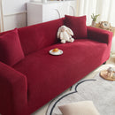 Grid Textured Stretch Sofa Cover, Soft Elastic Slipcover for Couch Protection