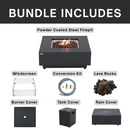 Propane Fire Pit Table Outdoor 50,000 BTU Firepits for Outside CSA Certified
