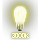 SL101 Replacement Light Bulbs 2W LED S14 E26 12V Low Voltage Edison Style for Bistro String Lights by Kings Outdoor Lighting