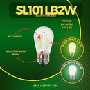SL101 Replacement Light Bulbs 2W LED S14 E26 12V Low Voltage Edison Style for Bistro String Lights by Kings Outdoor Lighting
