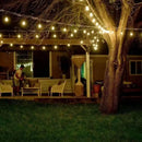 SL101 3000K Warm White LED Low Voltage Bistro String Lights 48 FT Outdoor Weatherproof 12V Edison Bulbs by Kings Outdoor Lighting