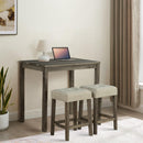 1 Traditional Breakfast Dining Table Set with 2 Stools for Apartment by ParrotUncle