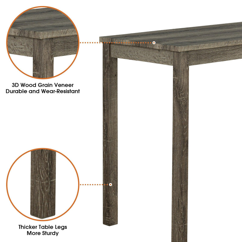 1 Traditional Breakfast Dining Table Set with 2 Stools for Apartment, photo 4 of 14