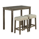 1 Traditional Breakfast Dining Table Set with 2 Stools for Apartment by ParrotUncle