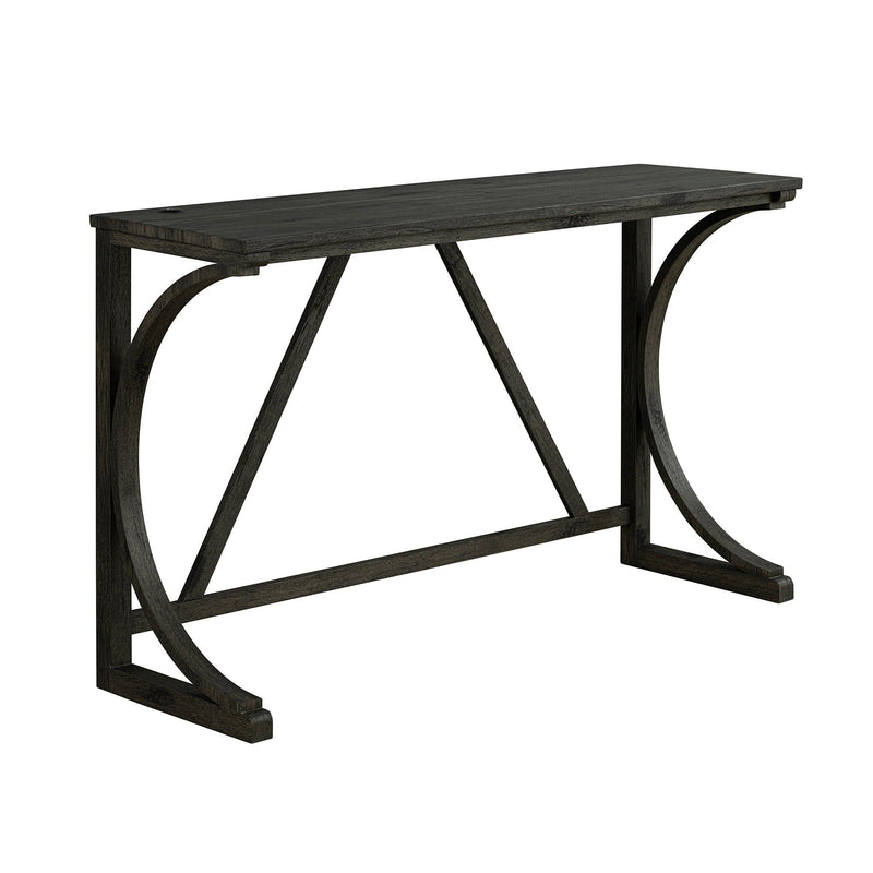 59" Rustic Dining&Bar Table Set with 3 Stools for Apartment, USB-A & USB-C Charging Ports