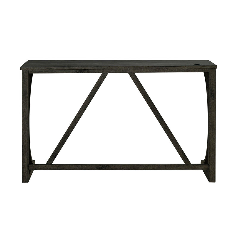 59" Rustic Dining&Bar Table Set with 3 Stools for Apartment, USB-A & USB-C Charging Ports