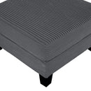 Dark Gray 3 Piece Set Comfy Sofa Couch 3-Seater & Loveseat Sofa with Storage Ottoman for Living Room with USB, Side Pockets, Pillows included