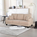 Beige 3-Piece Sofa Set with Storage Ottoman & USB Charging by ParrotUncle
