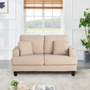 Beige 3-Piece Sofa Set with Storage Ottoman & USB Charging by ParrotUncle
