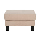 Beige 3-Piece Sofa Set with Storage Ottoman & USB Charging
