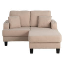 Beige 3-Piece Sofa Set with Storage Ottoman & USB Charging by ParrotUncle