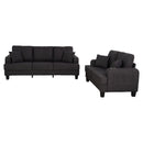 Dark Gray 3-Piece Sofa Set with Storage Ottoman & USB Charging