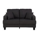 Dark Gray 3-Piece Sofa Set with Storage Ottoman & USB Charging