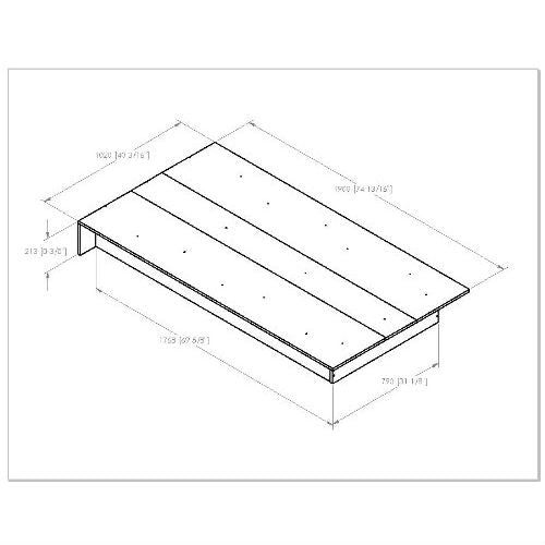 Twin size Platform Bed Frame in Royal Cherry Wood Finish, photo 3 of 4