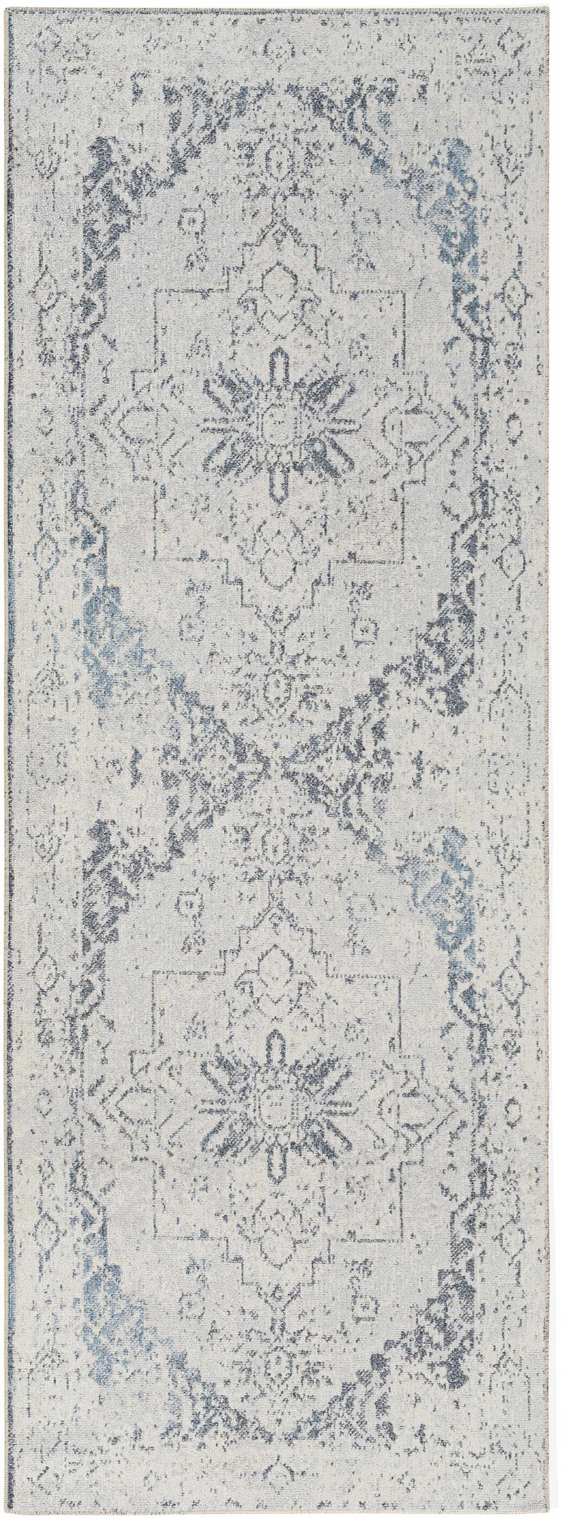 Hera Ivory Flat Pile Washable Rug