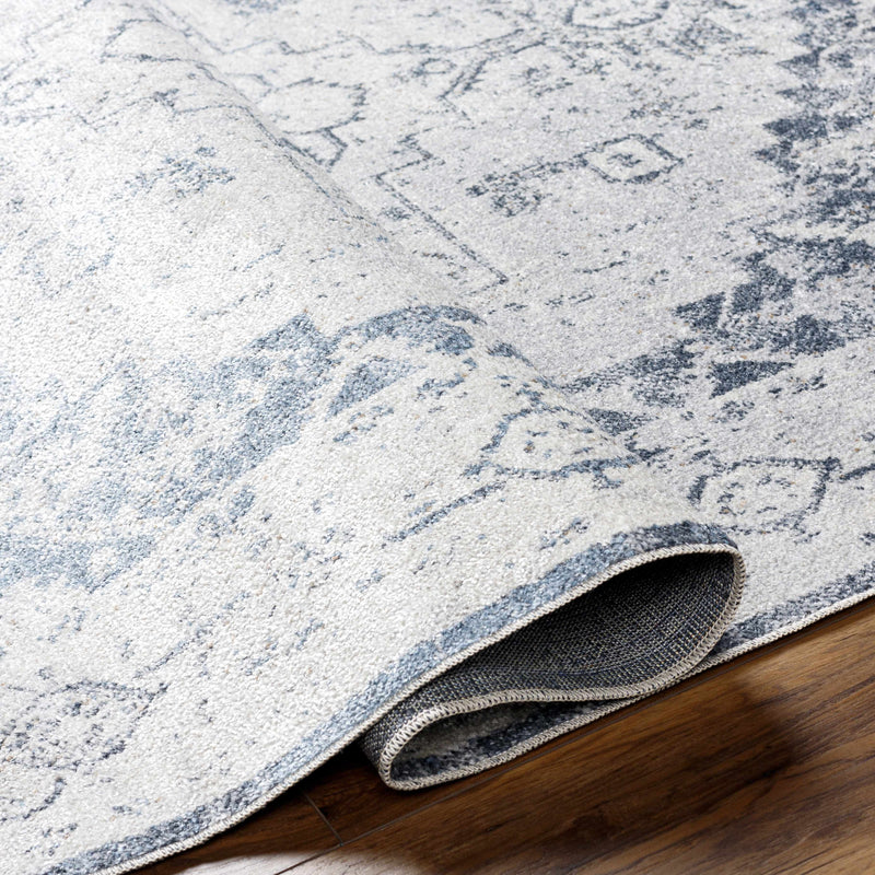 Hera Ivory Flat Pile Washable Rug