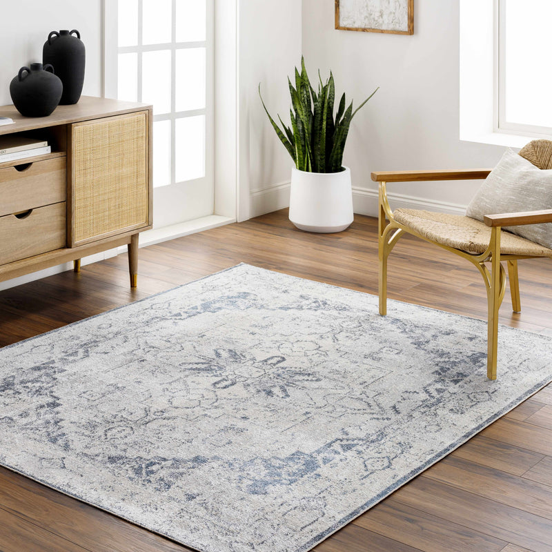 Hera Ivory Flat Pile Washable Rug