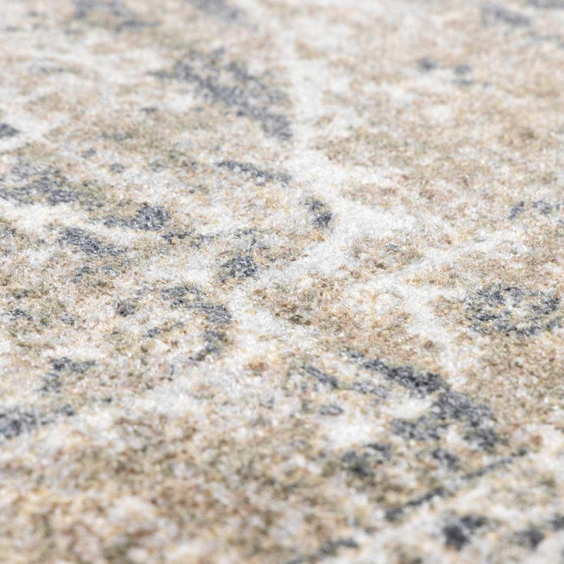 Rudo Beige Flat Pile Washable Rug