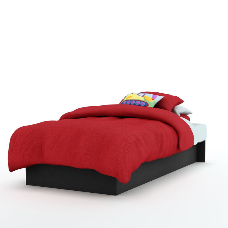 Twin size Platform Bed Frame in Black Wood Finish, photo 2 of 4