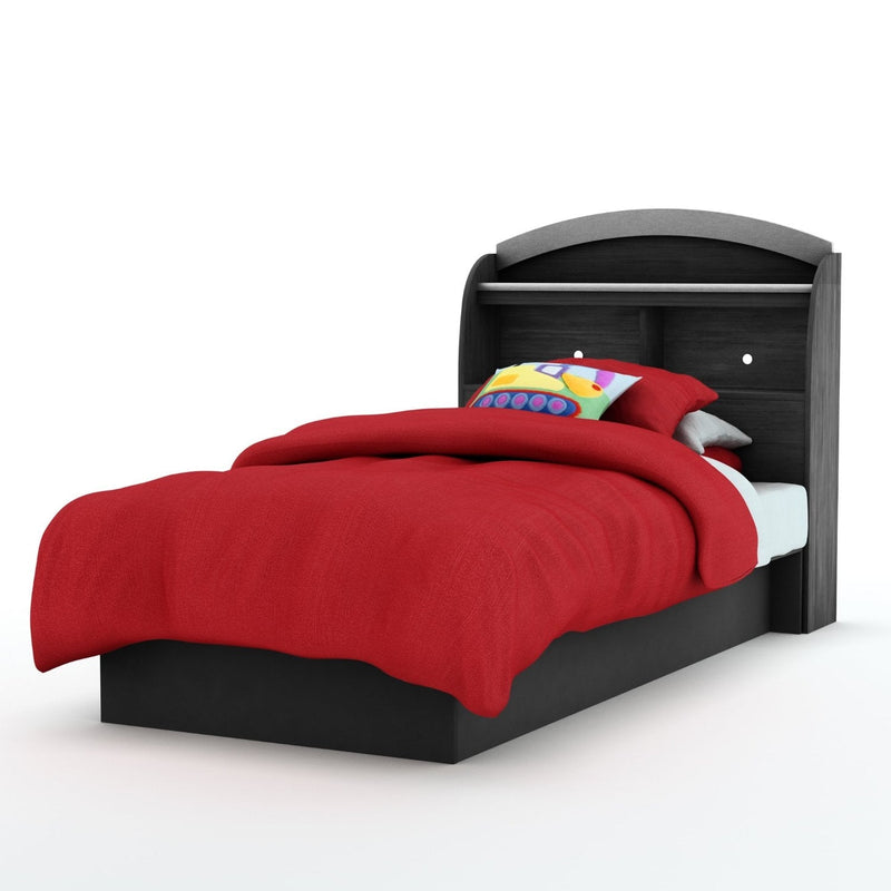 Twin size Platform Bed Frame in Black Wood Finish, photo 3 of 4