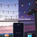 SLR102 LED RGBW Smart Bistro Acrylic String Lights Color Changing Outdoor Weatherproof 12V Edison Bulbs by Kings Outdoor Lighting