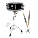 GRIFFIN Snare Drum Kit with Snare Stand, 2 Pairs of Drum Sticks & Drum Key | Wood Shell Drum Set, Maple Sticks, Chrome Holder Acoustic Marching Percussion by GeekStands.com